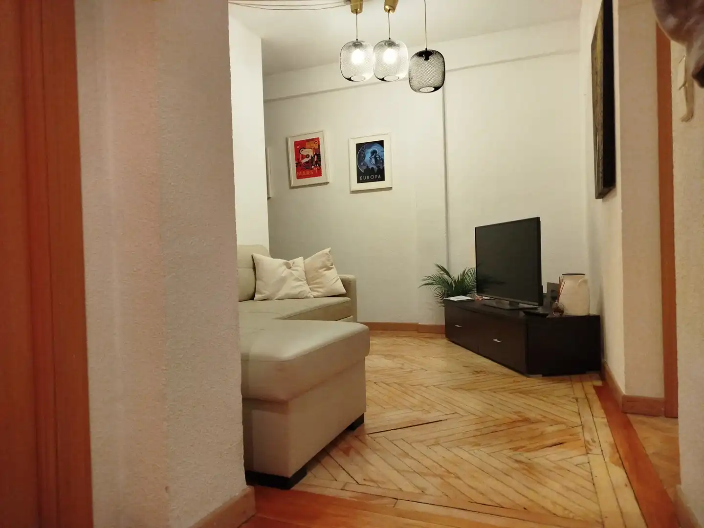 Living room of Flat for share in Madrid  with Heating, Furnished and Oven