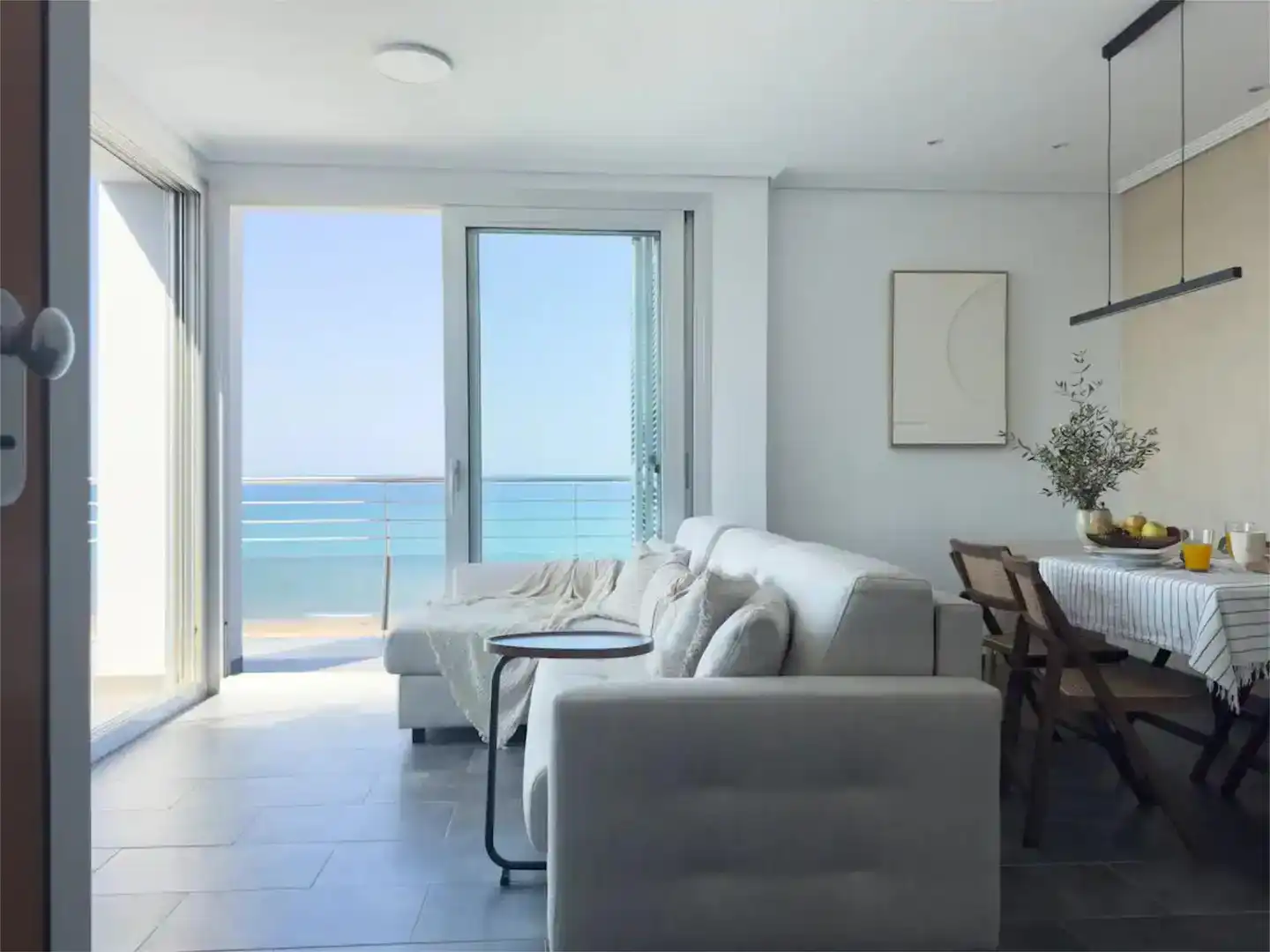 Sala de estar de Ático en venta en Piles con Aire acondicionado, Jardín privado y Piscina