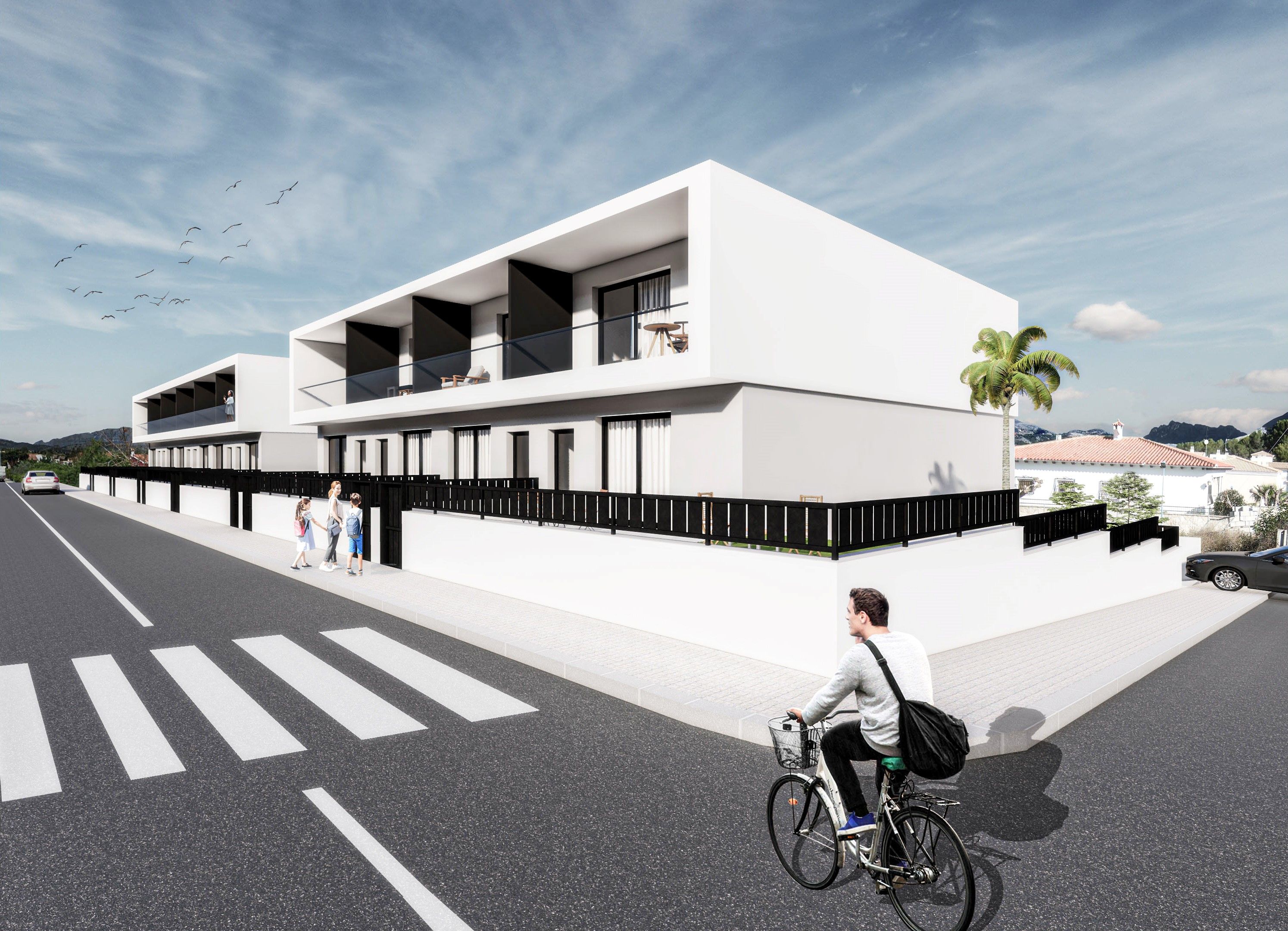 Exterior view of Single-family semi-detached for sale in Polop  with Air Conditioner, Private garden and Terrace