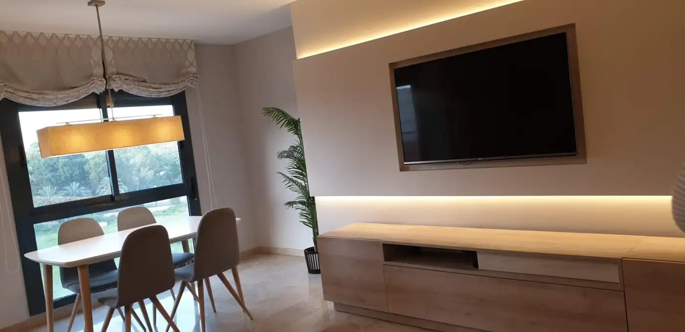 Living room of Flat for rent in Alicante / Alacant  with Air Conditioner, Terrace and Furnished