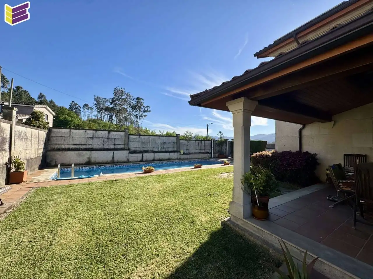 Piscina de Casa o xalet en venda en O Porriño   amb Calefacció, Jardí privat i Parquet