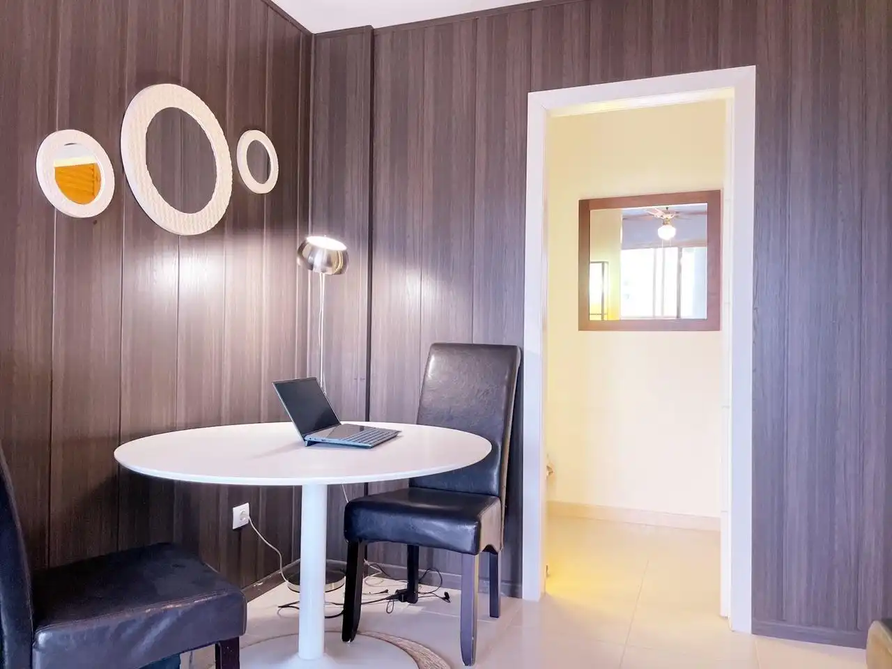 Comedor de Apartamento de alquiler en Benicasim / Benicàssim con Jardín privado, Terraza y Amueblado
