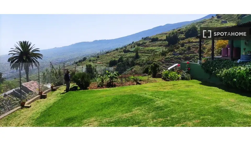 Jardín de Apartamento para compartir en Santa Úrsula con Aire acondicionado, Terraza y Amueblado
