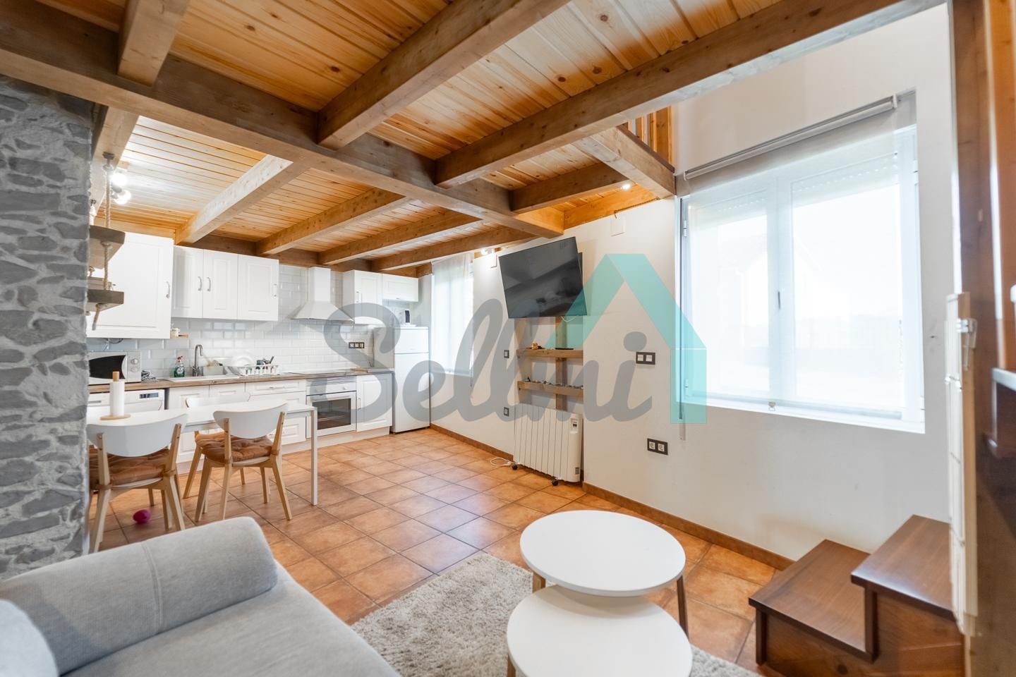 Cuina de Casa o xalet de lloguer en Gozón amb Calefacció, Jardí privat i Parquet