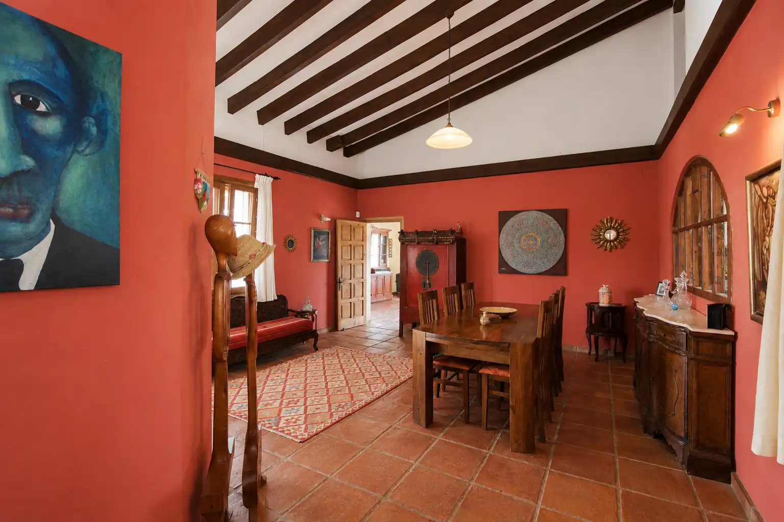 Comedor de Finca rústica en venta en Mijas con Aire acondicionado, Calefacción y Jardín privado