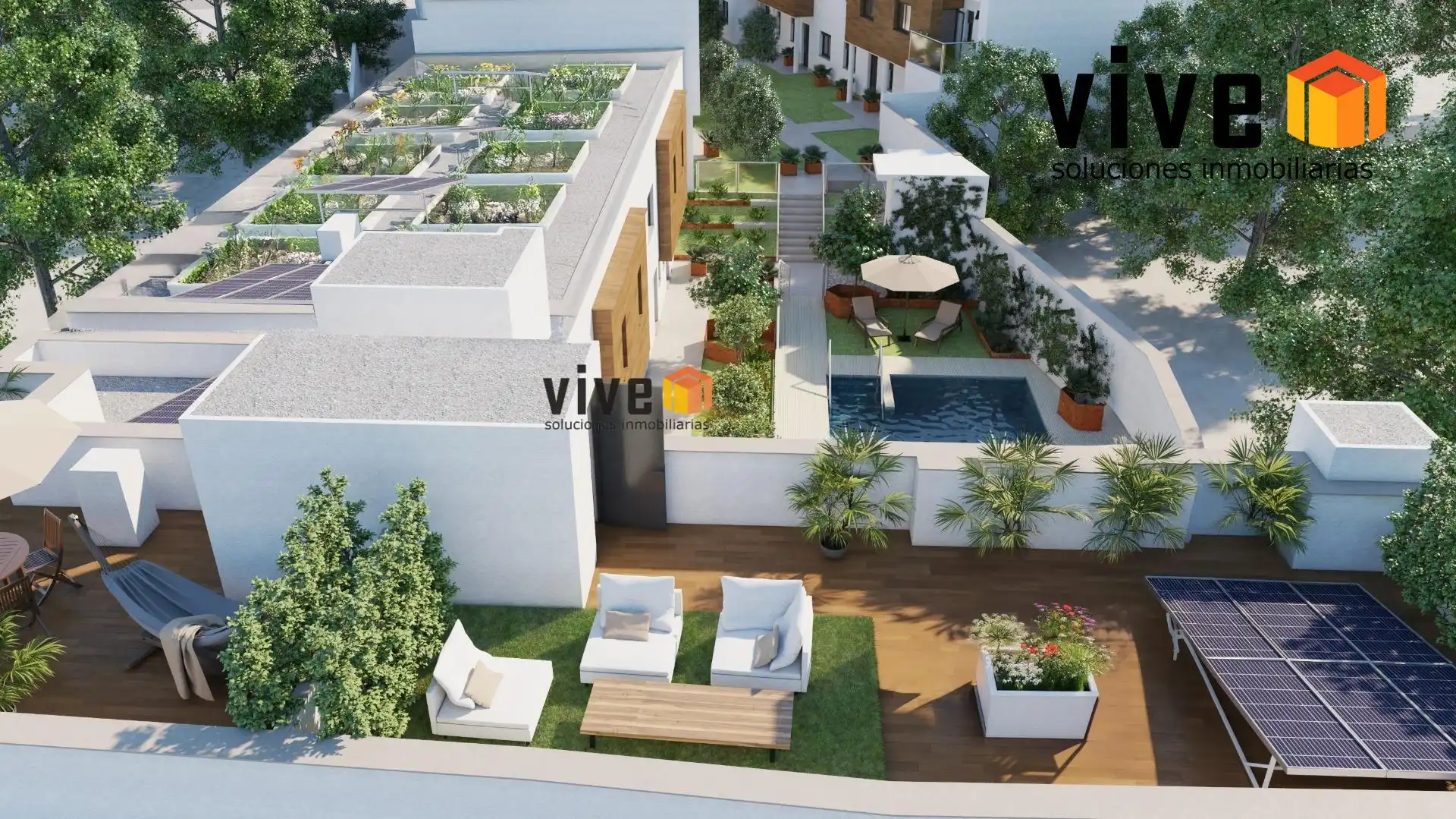 Terraza de Casa adosada en venta en Mairena del Aljarafe con Aire acondicionado, Terraza y Trastero