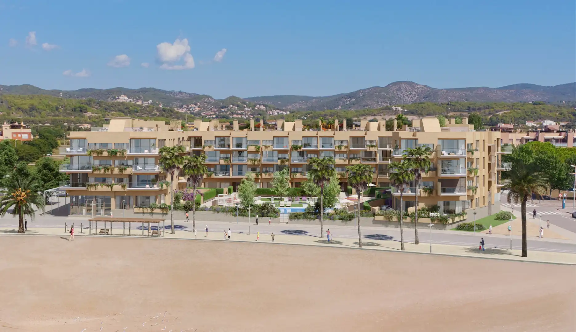 Vista exterior de Piso en venta en Cubelles con Aire acondicionado, Calefacción y Jardín privado