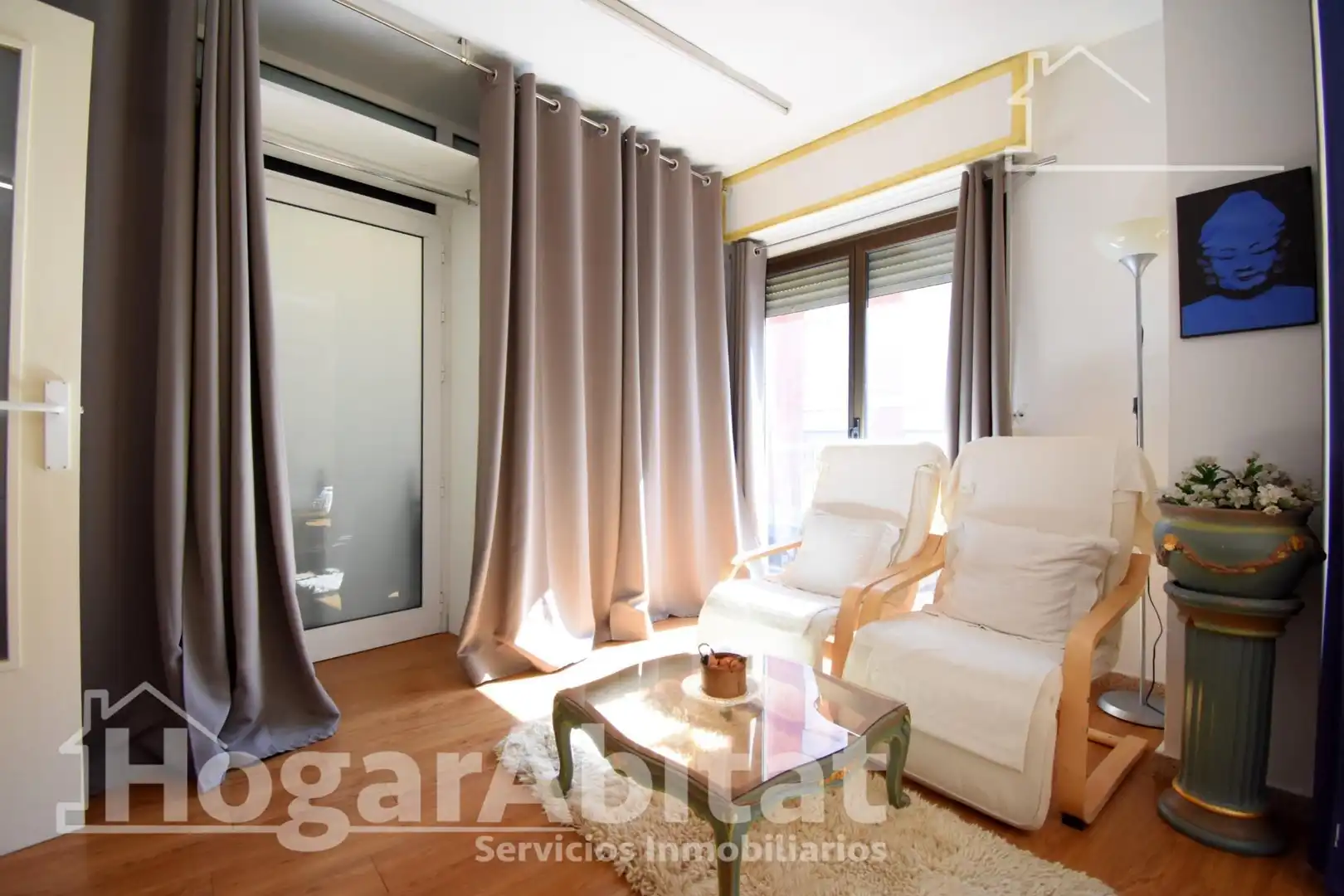 Schlafzimmer von Wohnung zum Verkauf in Oliva mit Klimaanlage, Heizung und Parkett