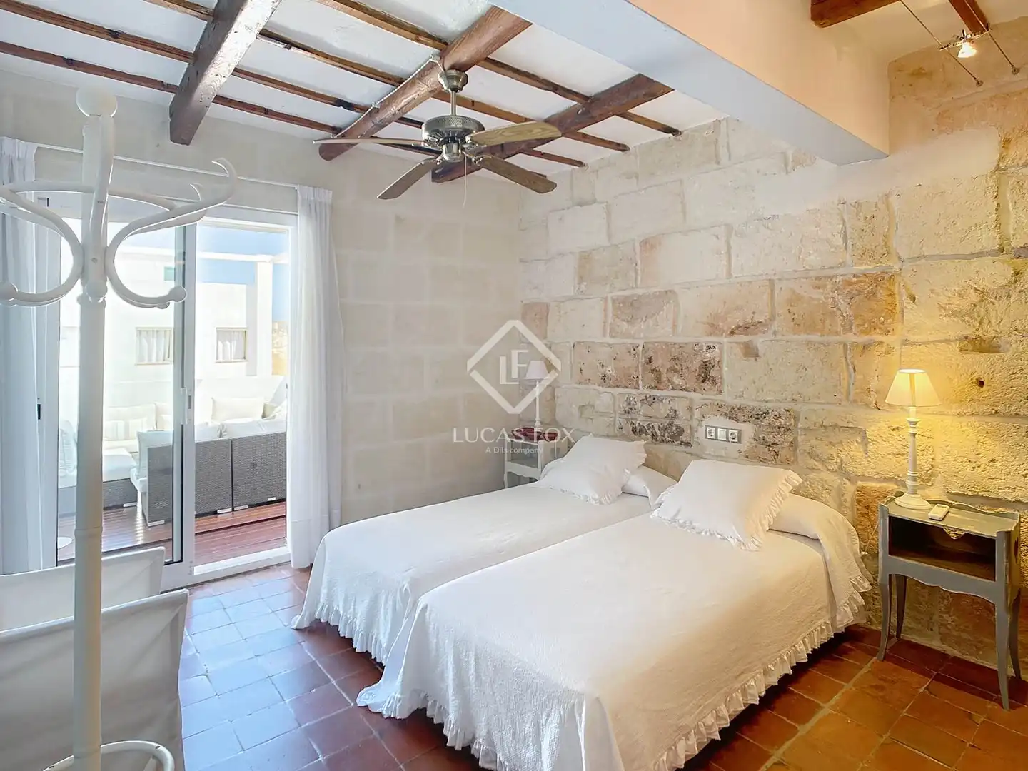 Schlafzimmer von Haus oder Chalet zum Verkauf in Ciutadella de Menorca mit Klimaanlage, Heizung und Privatgarten
