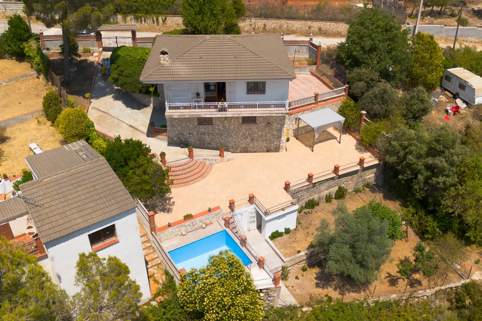 Vista exterior de Casa o xalet en venda en Mediona amb Calefacció, Jardí privat i Terrassa