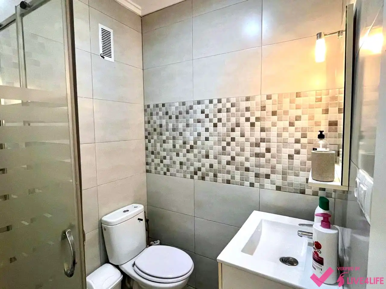 Baño de Piso de alquiler en Valencia con Jardín privado y Amueblado
