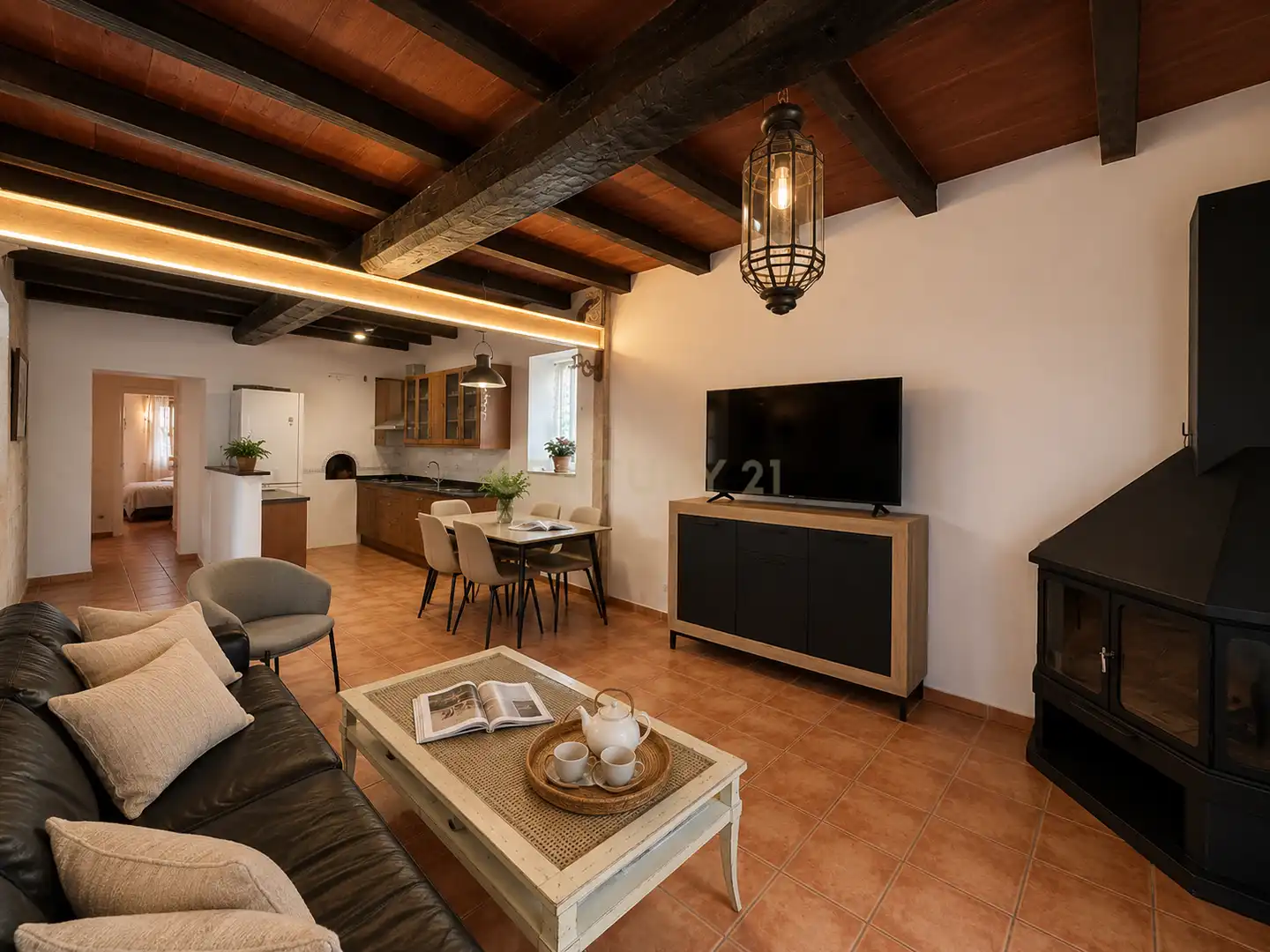 Sala d'estar de Casa adosada en venda en Eivissa amb Jardí privat, Traster i Piscina