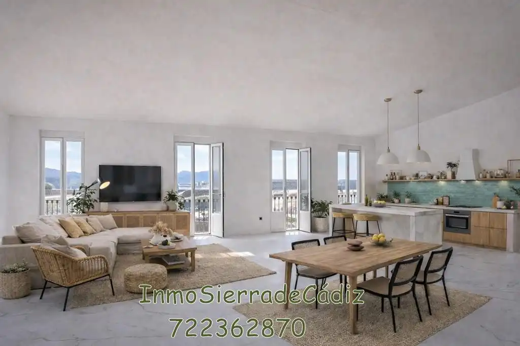 Sala de estar de Casa o chalet en venta en Algodonales con Terraza y Balcón