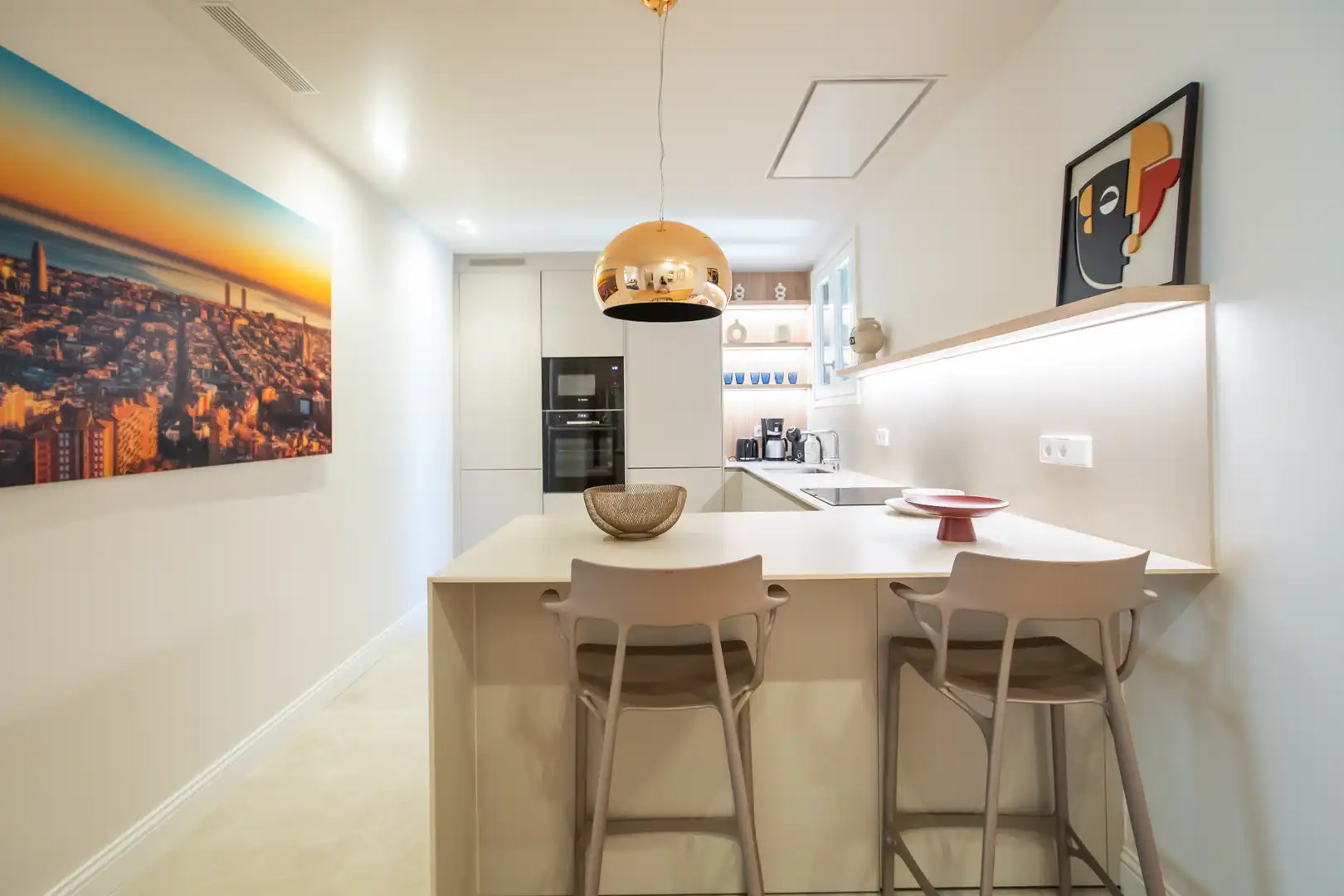Küche von Wohnung zur Miete in Barcelona mit Klimaanlage, Heizung und Parkett