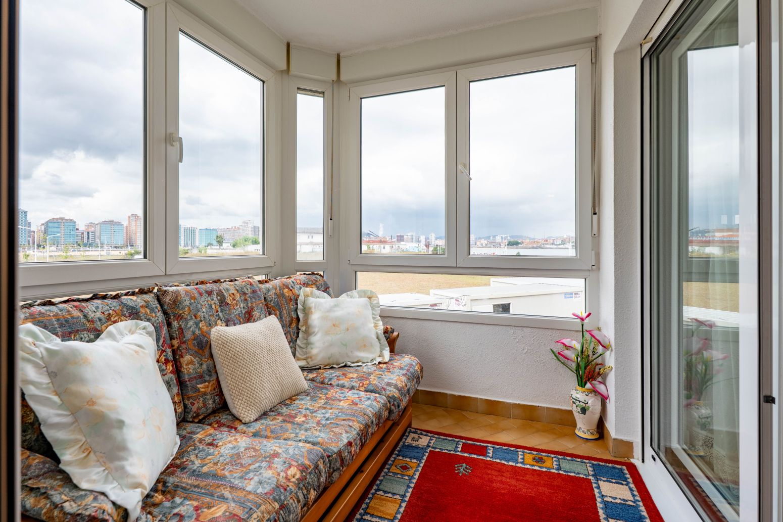 Bedroom of Flat for sale in Gijón   with Heating, Parquet flooring and Terrace