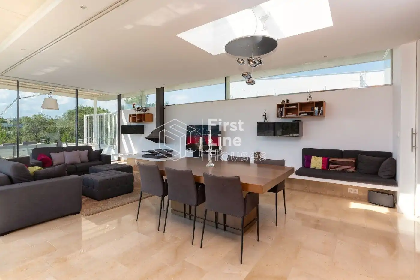 Sala de estar de Casa o chalet en venta en Caldes de Malavella con Aire acondicionado, Calefacción y Terraza