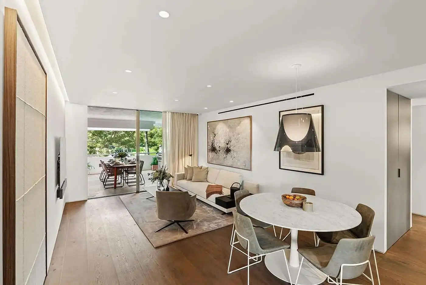 Sala d'estar de Apartament en venda en Calvià amb Aire condicionat, Calefacció i Jardí privat