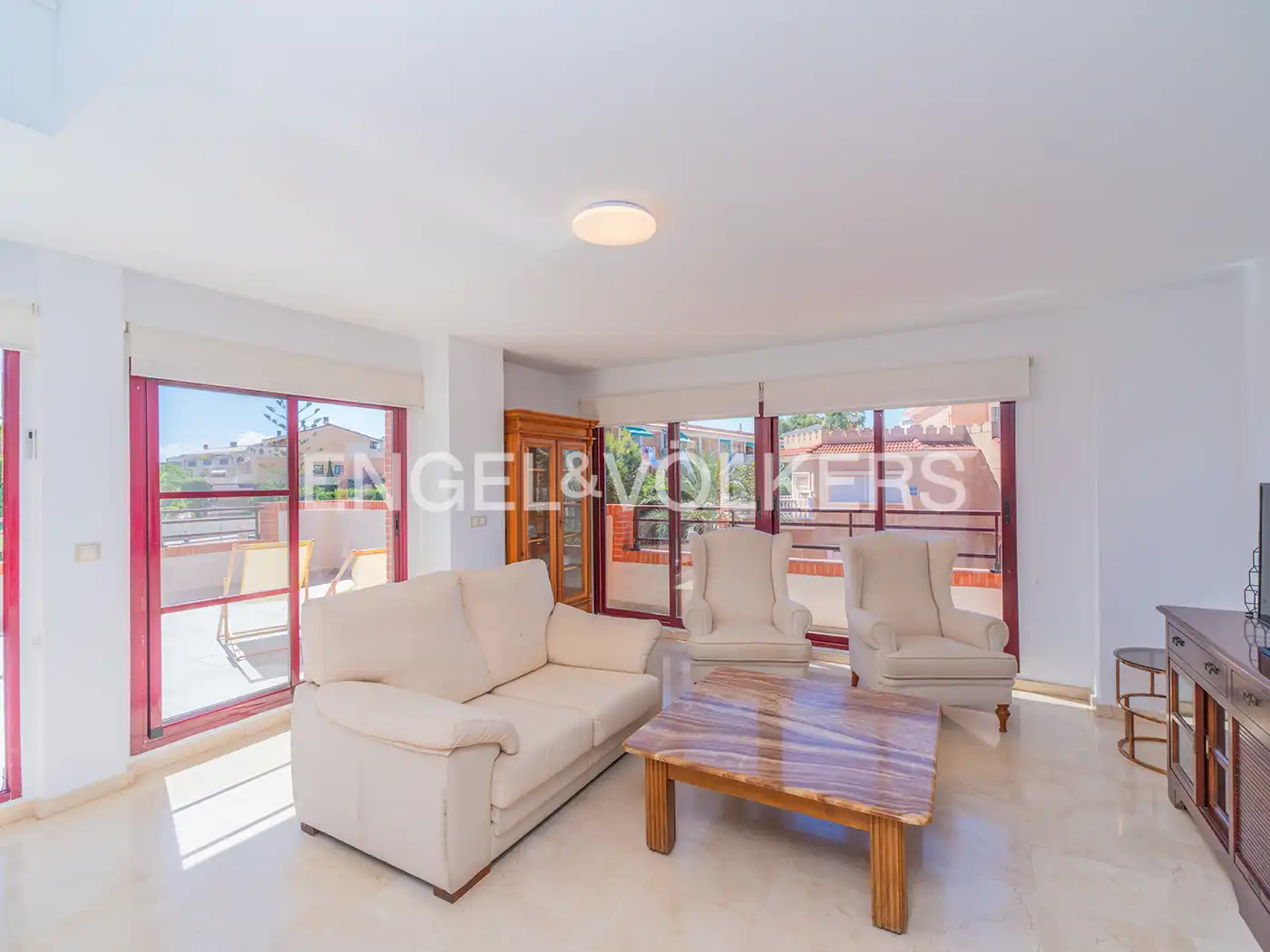 Sala d'estar de Dúplex de lloguer en Alicante / Alacant amb Aire condicionat, Calefacció i Terrassa