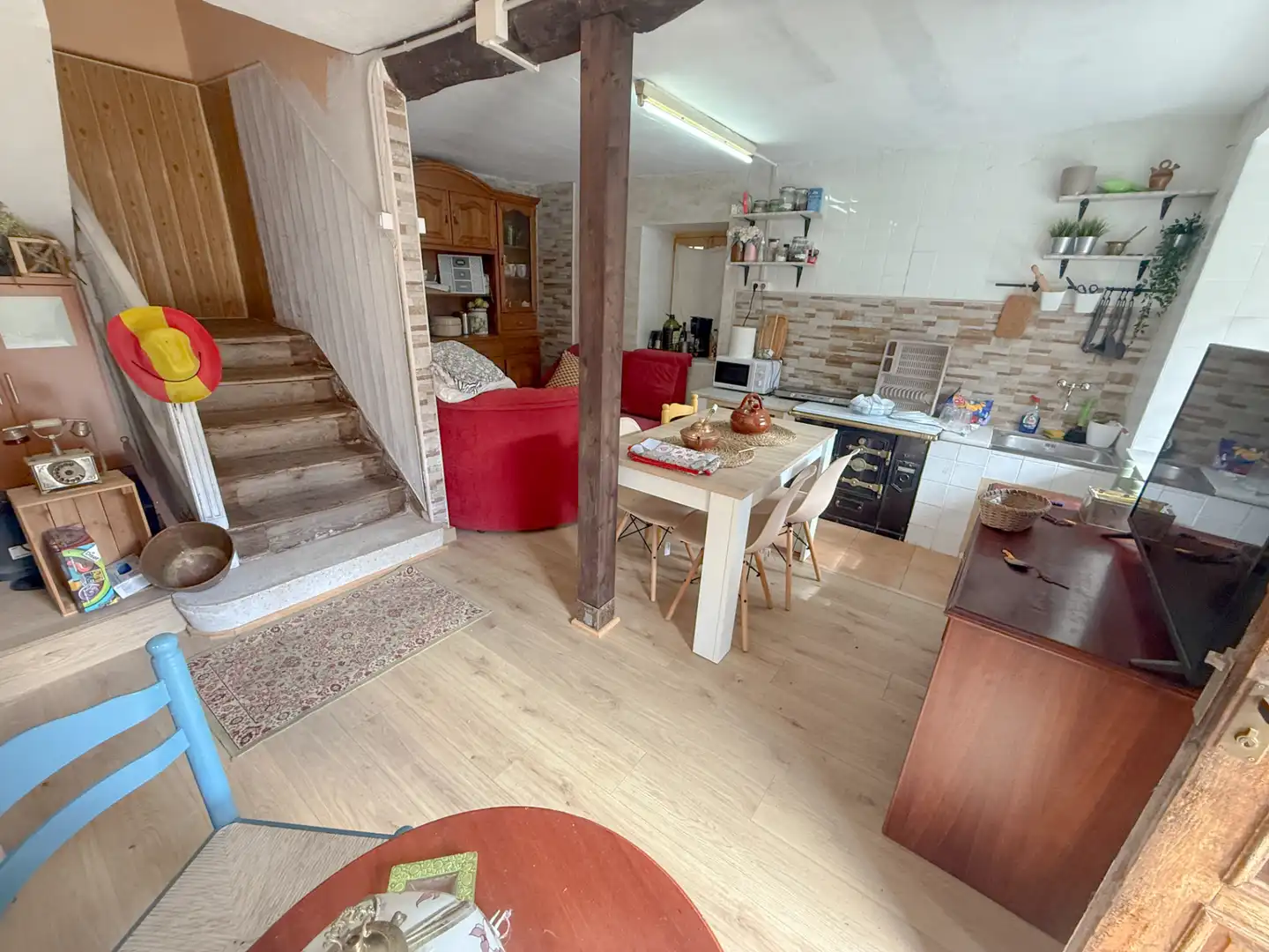 Cocina de Casa o chalet en venta en Mieres (Asturias) con Jardín privado y Balcón