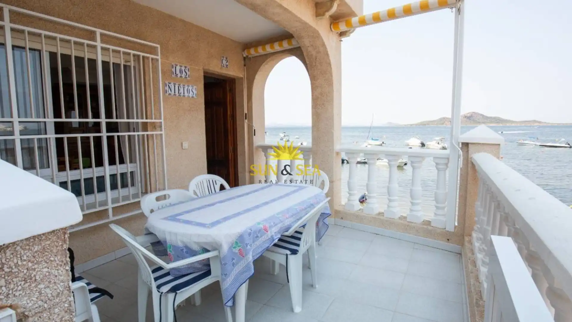 Terraza de Casa o chalet de alquiler en La Manga del Mar Menor con Calefacción, Terraza y Piscina