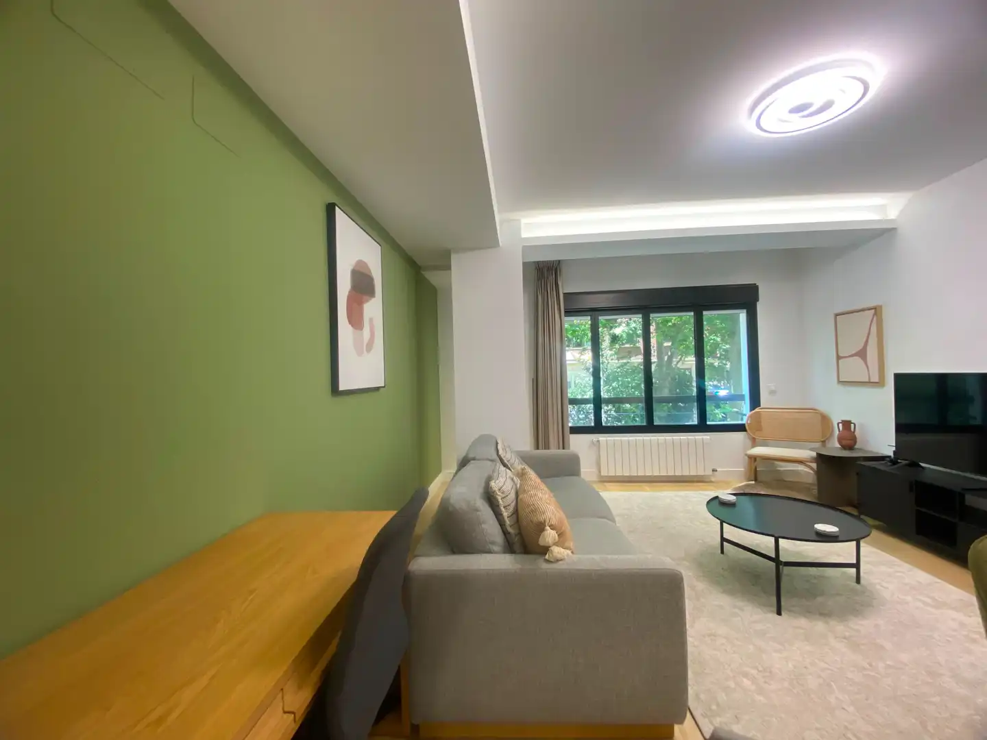 Living room of Apartments for rent in Madrid  with Air Conditioner, Heating and Furnished
