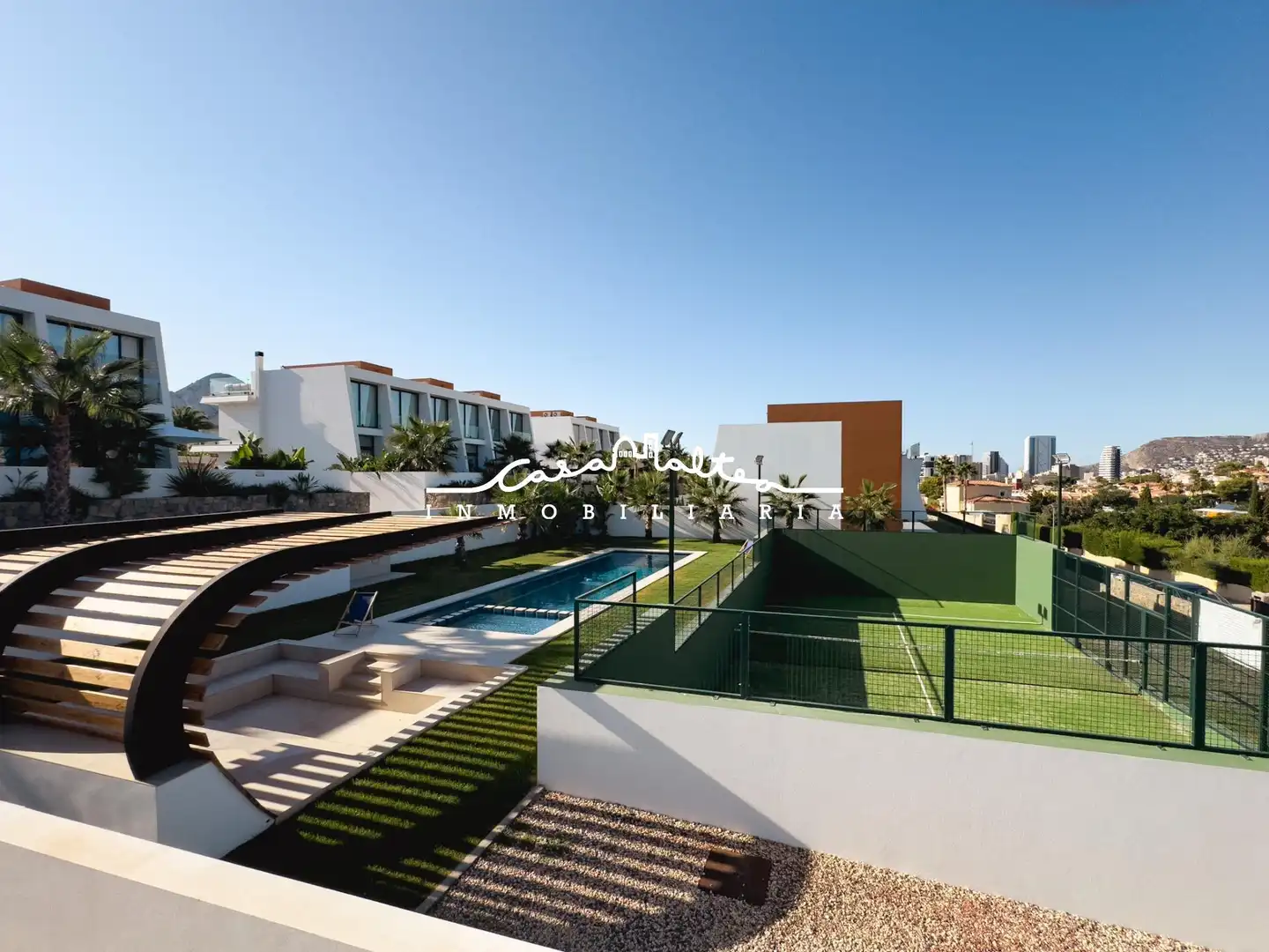 Exterior view of Detached homes for sale in Calpe / Calp  with Air Conditioner, Private garden and Terrace