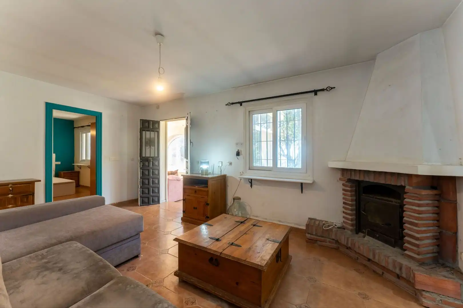 Sala de estar de Finca rústica en venta en Ojén con Trastero y Piscina