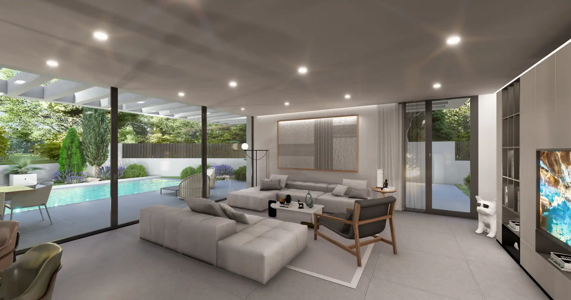 Sala d'estar de Casa o xalet en venda en Las Rozas de Madrid amb Aire condicionat, Calefacció i Jardí privat