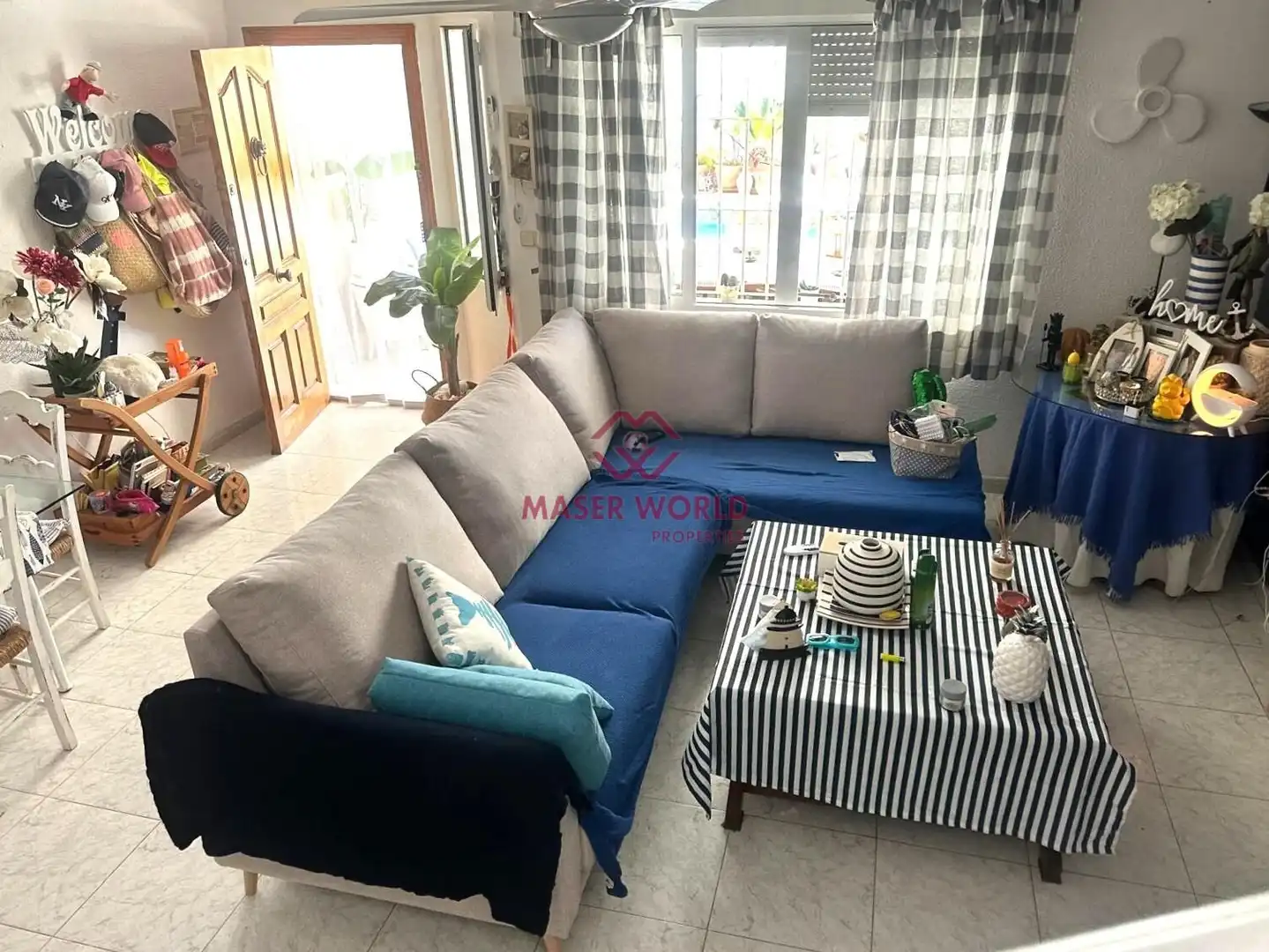 Sala de estar de Dúplex en venta en Mazarrón con Aire acondicionado, Terraza y Piscina