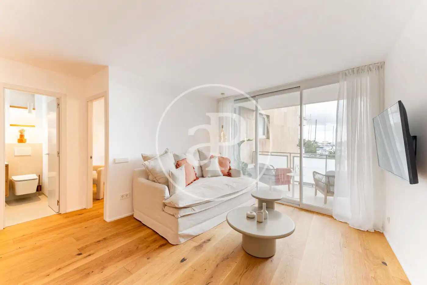 Wohnzimmer von Wohnung zum Verkauf in  Palma de Mallorca mit Klimaanlage, Heizung und Terrasse