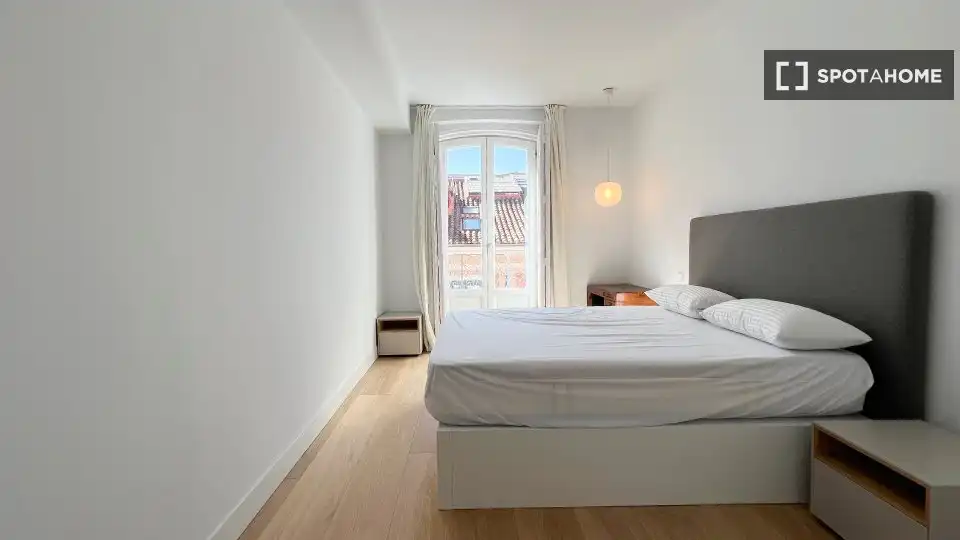 Bedroom of Flat for rent in Madrid  with Air Conditioner, Heating and Furnished