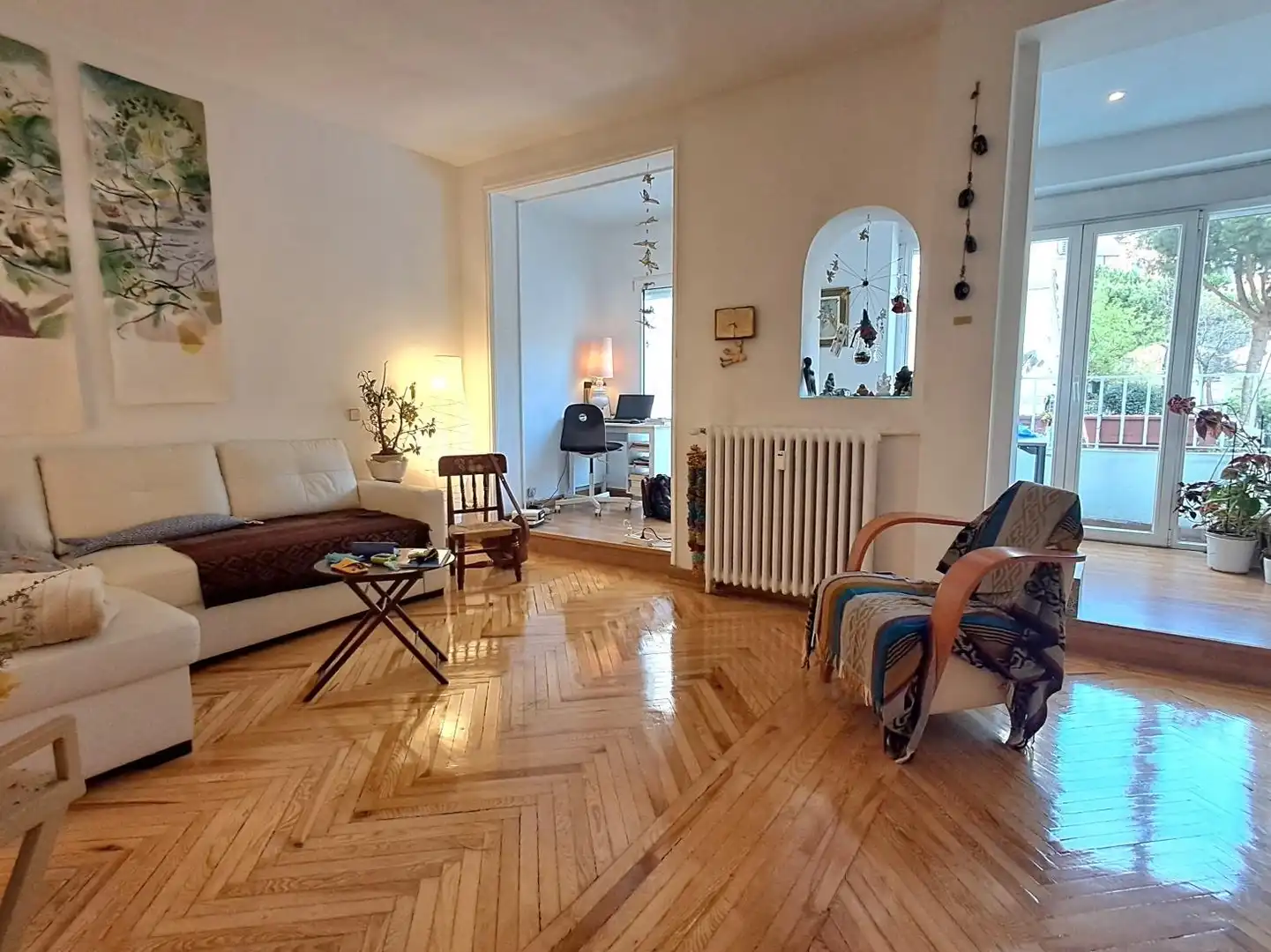 Living room of Flat for sale in Madrid  with Heating, Terrace and Storage room