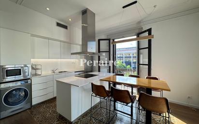 Kitchen of Flat to rent in  Barcelona Capital  with Air Conditioner, Heating and Terrace