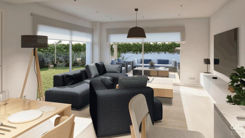 Living room of Flat for sale in Santa Maria de Palautordera  with Air Conditioner, Heating and Private garden