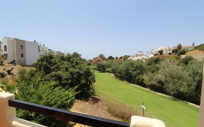 Exterior view of Single-family semi-detached for sale in Marbella  with Air Conditioner, Terrace and Swimming Pool