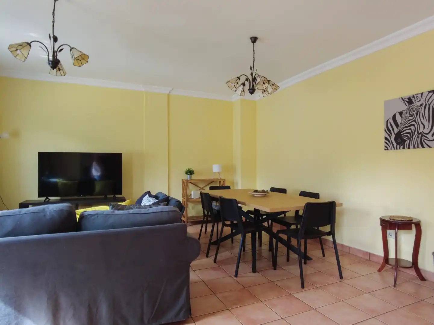 Comedor de Casa adosada de alquiler en La Orotava con Calefacción, Parquet y Amueblado