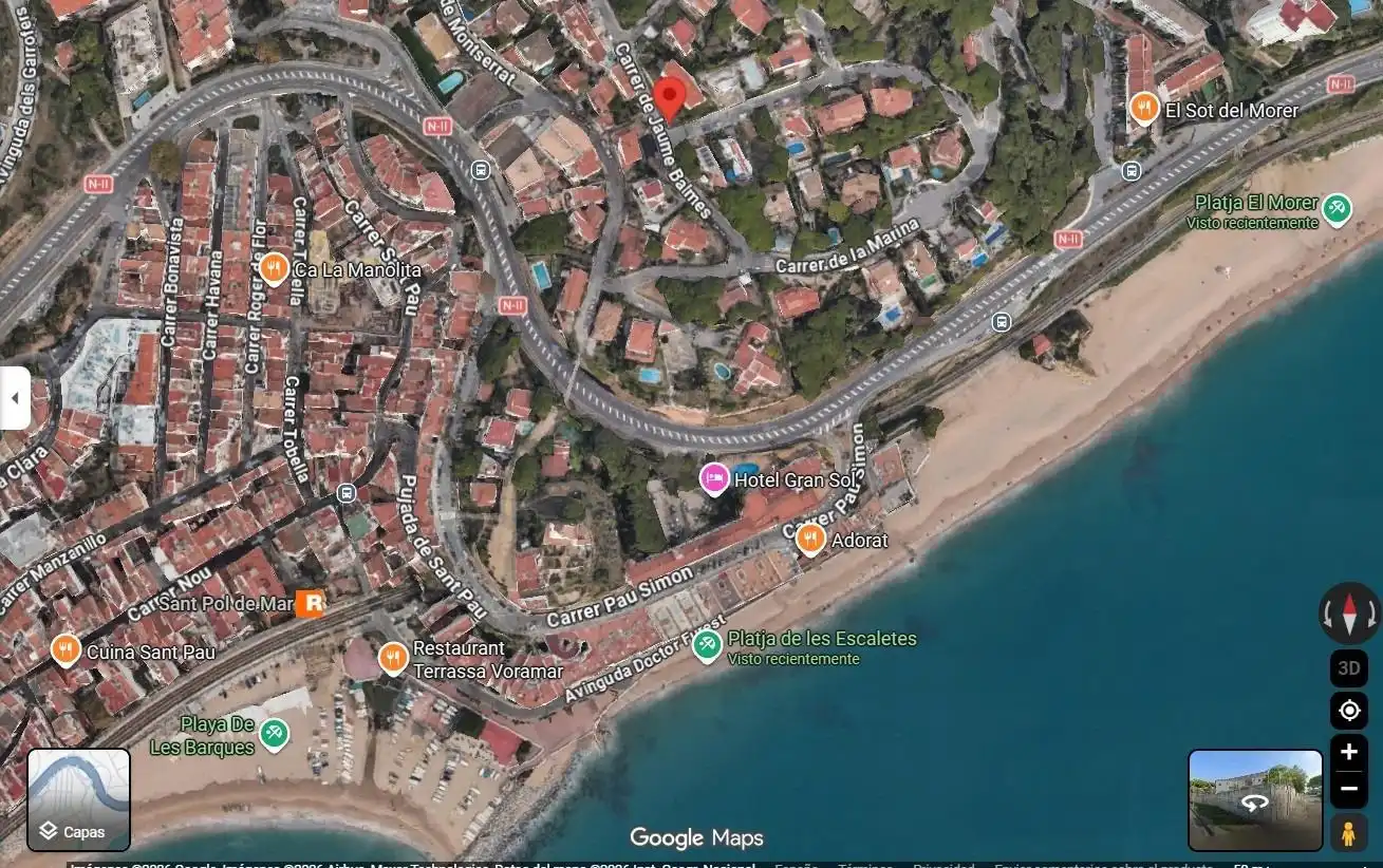 Vista exterior de Casa o chalet en venta en Sant Pol de Mar con Aire acondicionado, Calefacción y Jardín privado