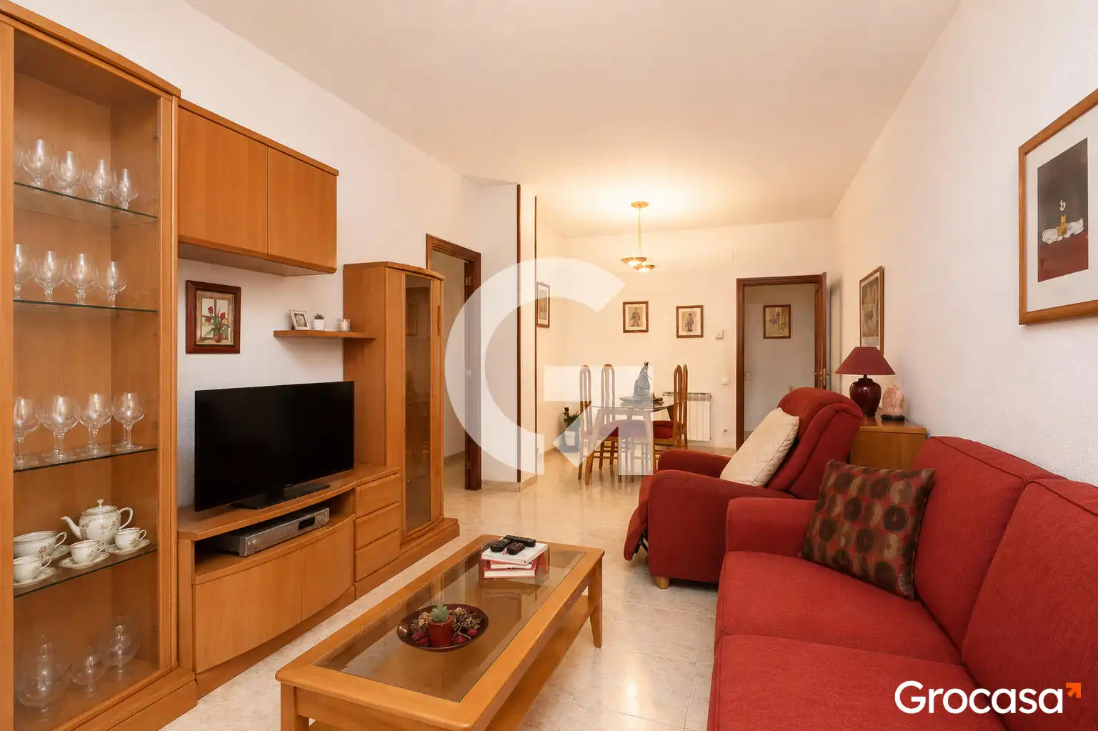 Sala de estar de Piso en venta en Sant Vicenç Dels Horts con Calefacción, Amueblado y Horno