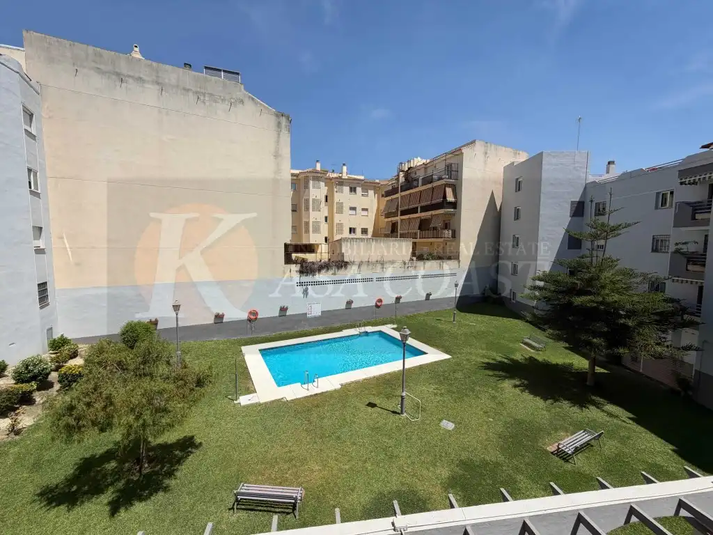 Exterior view of Flat for sale in Mijas  with Air Conditioner, Private garden and Terrace