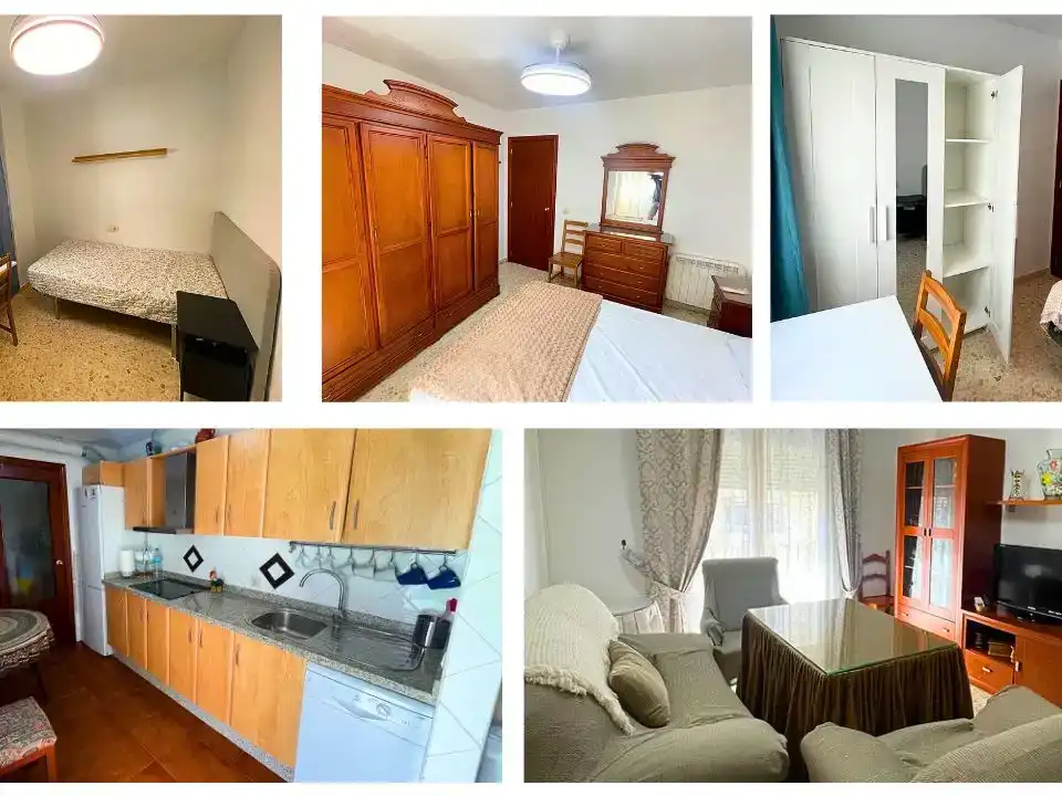 Schlafzimmer von Wohnung zur Miete in Ronda mit Klimaanlage, Möbliert und Balkon