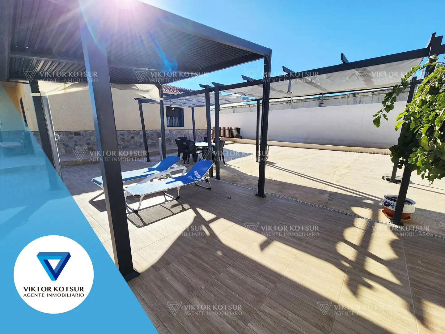 Terraza de Finca rústica en venta en Roquetas de Mar con Jardín privado, Terraza y Piscina