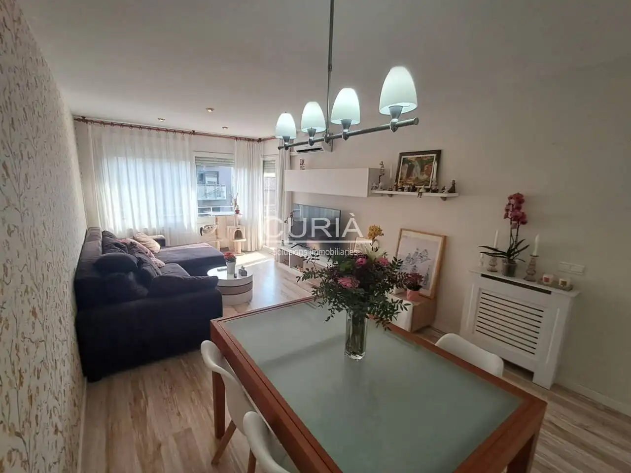 Sala d'estar de Pis en venda en Lleida amb Aire condicionat, Calefacció i Parquet