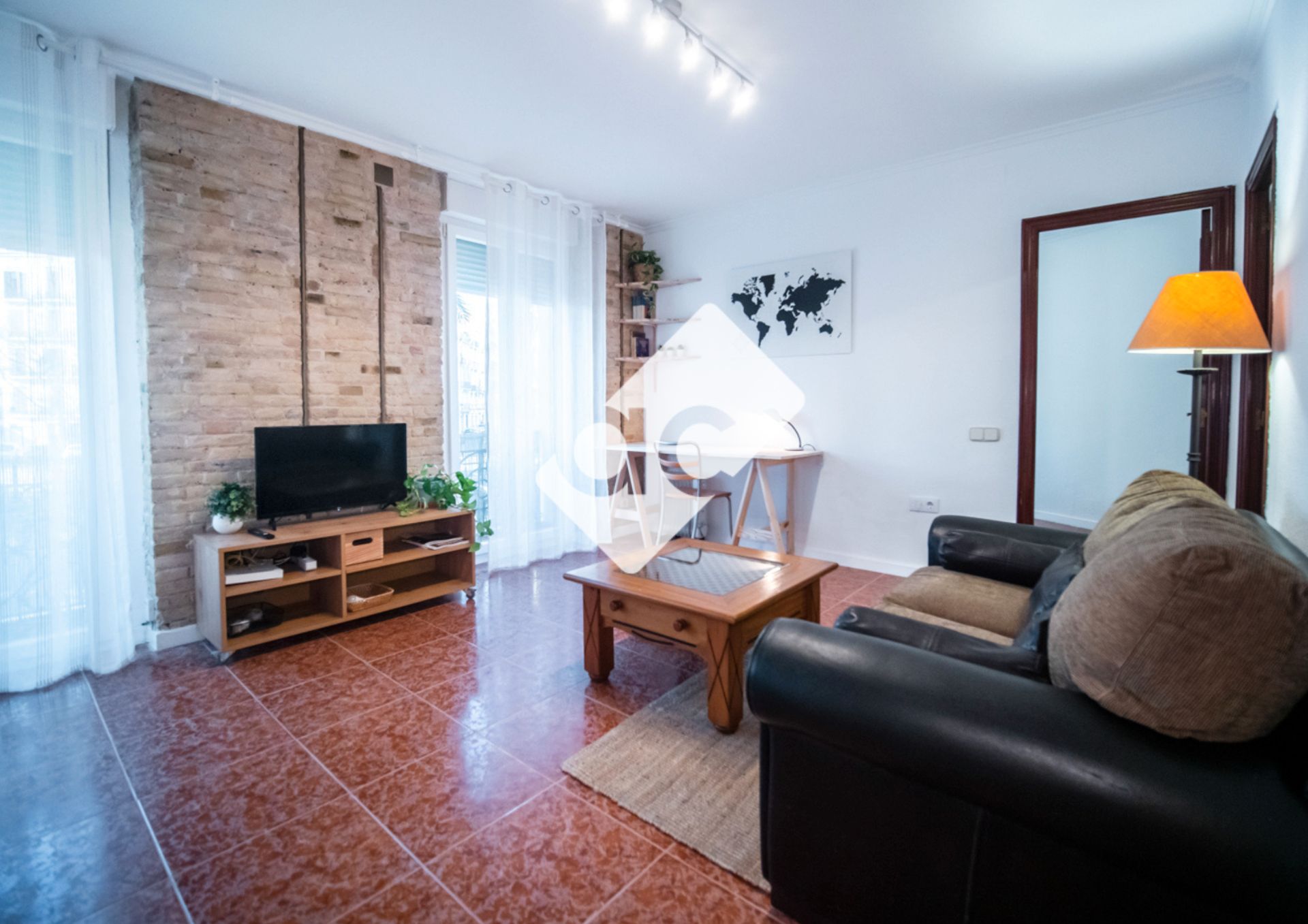 Wohnzimmer von Wohnungen zur Miete in  Valencia Capital mit Klimaanlage, Heizung und Parkett