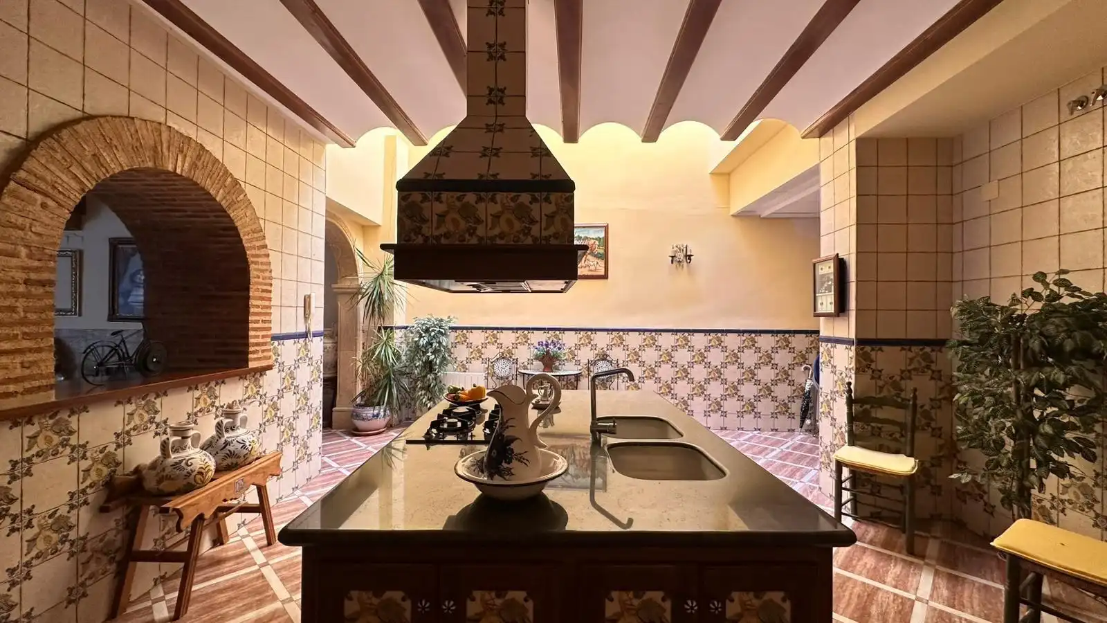 Cuina de Casa o xalet de lloguer en La Pobla Llarga amb Terrassa, Traster i Moblat