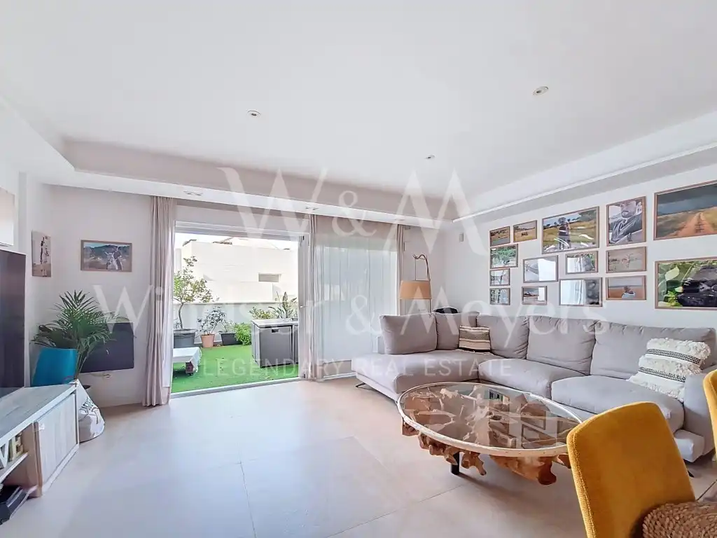 Sala d'estar de Dúplex en venda en Santa Eulària des Riu amb Aire condicionat, Calefacció i Terrassa