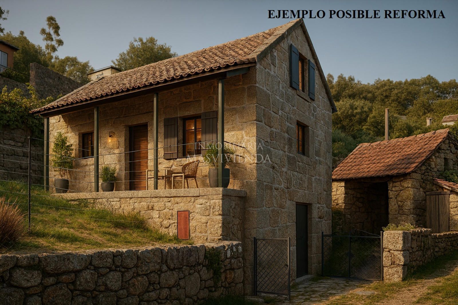Vista exterior de Casa o xalet en venda en Covelo amb Jardí privat
