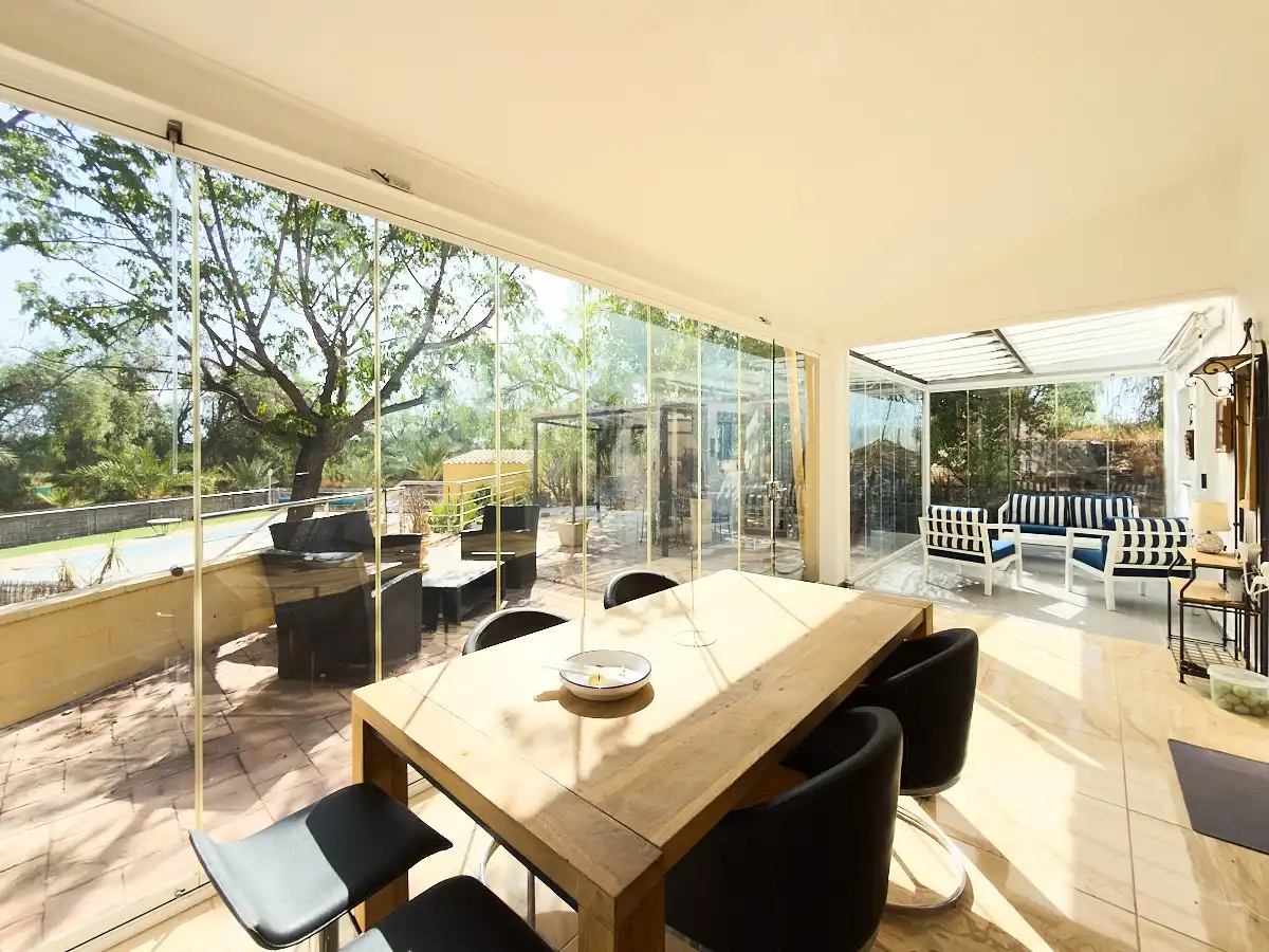 Terrasse von Country house zum Verkauf in Aspe mit Klimaanlage, Heizung und Privatgarten