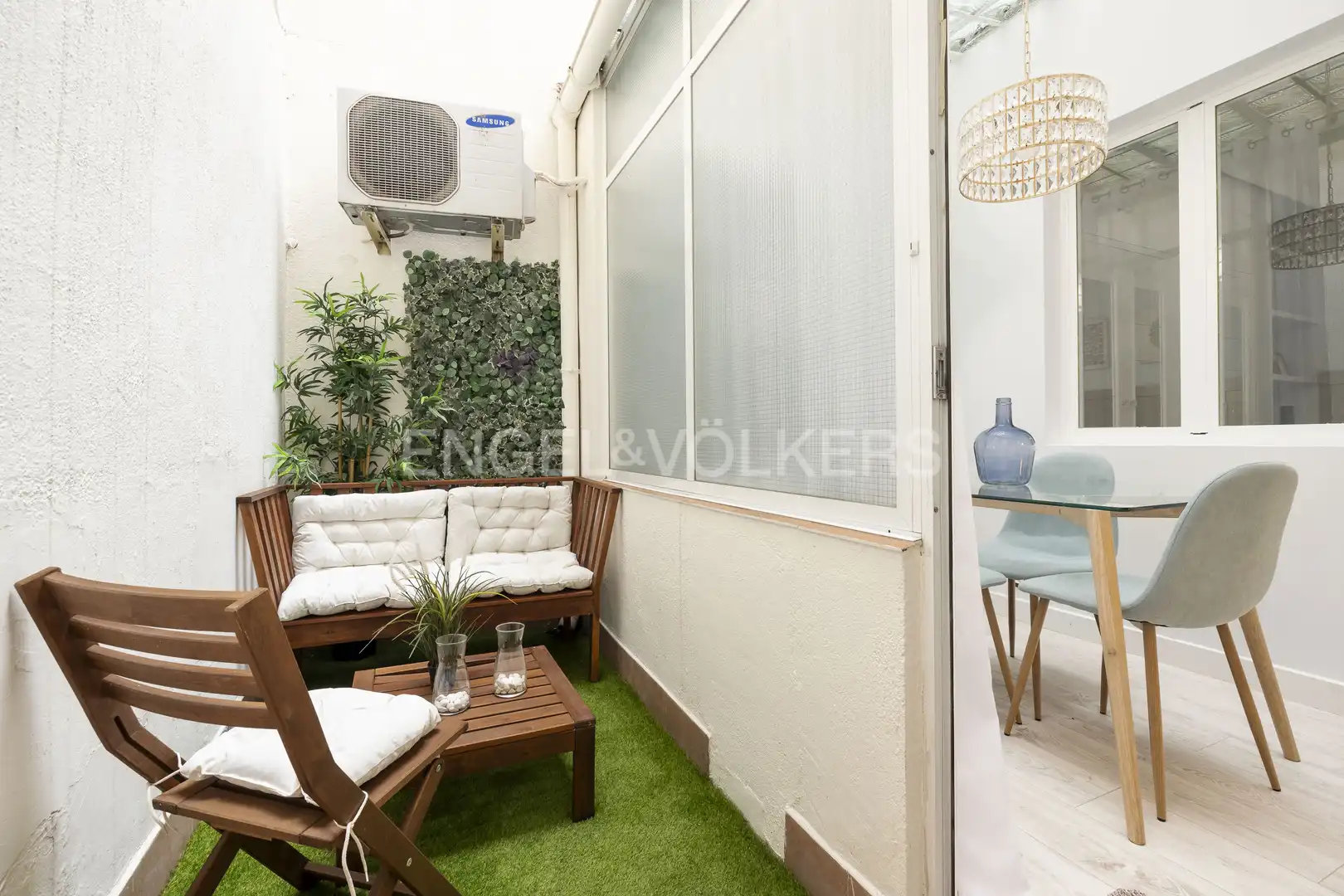 Terraza de Piso de alquiler en Madrid con Aire acondicionado, Calefacción y Amueblado