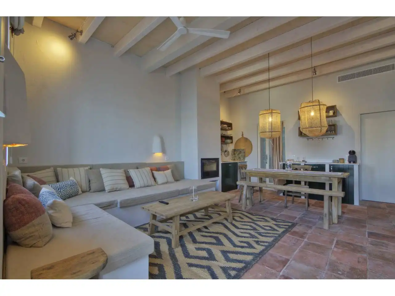 Sala de estar de Casa o chalet en venta en Es Castell con Aire acondicionado, Terraza y Amueblado
