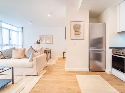 Sala d'estar de Apartament de lloguer en  Madrid Capital amb Aire condicionat, Calefacció i Parquet